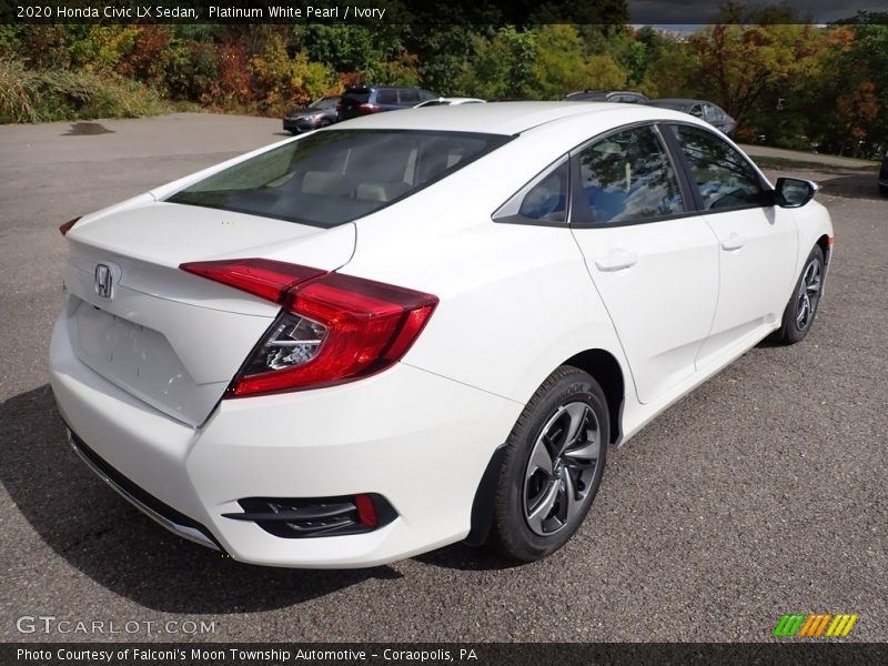 Platinum White Pearl / Ivory 2020 Honda Civic LX Sedan