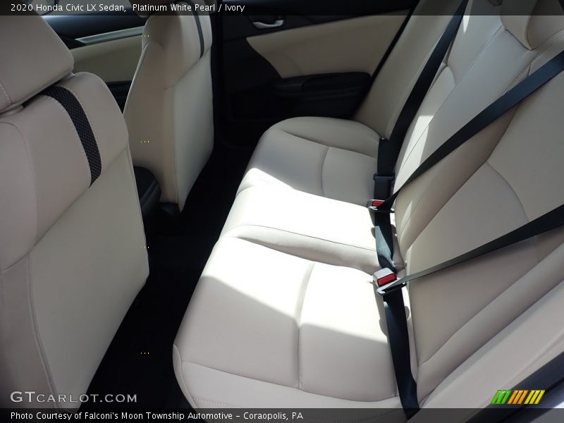 Platinum White Pearl / Ivory 2020 Honda Civic LX Sedan