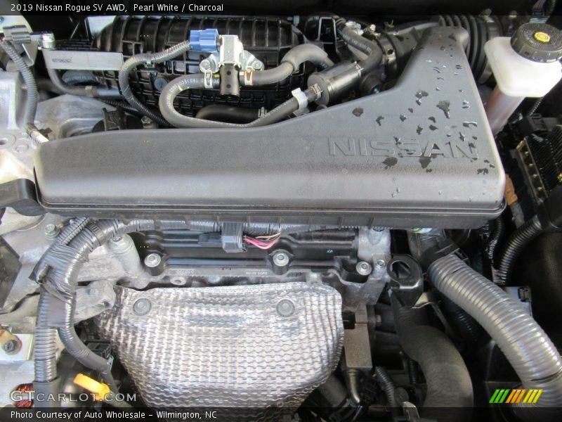 Pearl White / Charcoal 2019 Nissan Rogue SV AWD