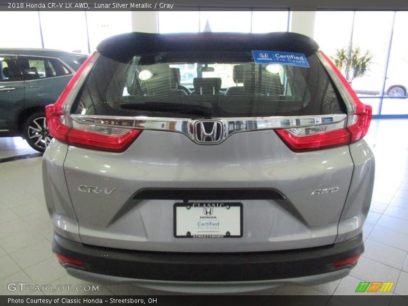 Lunar Silver Metallic / Gray 2018 Honda CR-V LX AWD