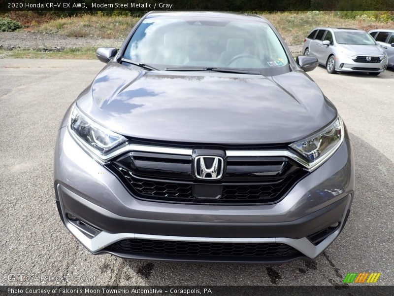 Modern Steel Metallic / Gray 2020 Honda CR-V EX AWD
