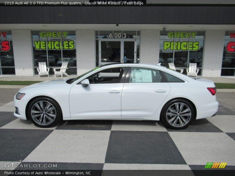 Glacier White Metallic / Pearl Beige 2019 Audi A6 3.0 TFSI Premium Plus quattro