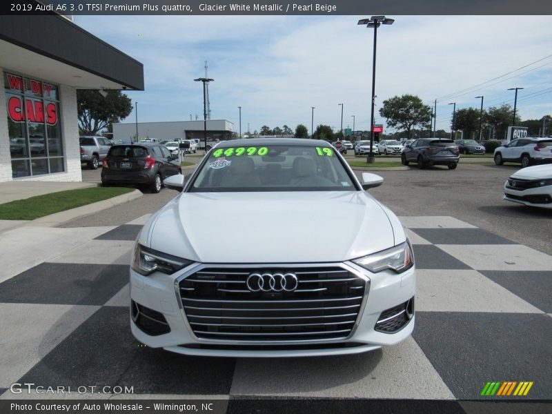 Glacier White Metallic / Pearl Beige 2019 Audi A6 3.0 TFSI Premium Plus quattro