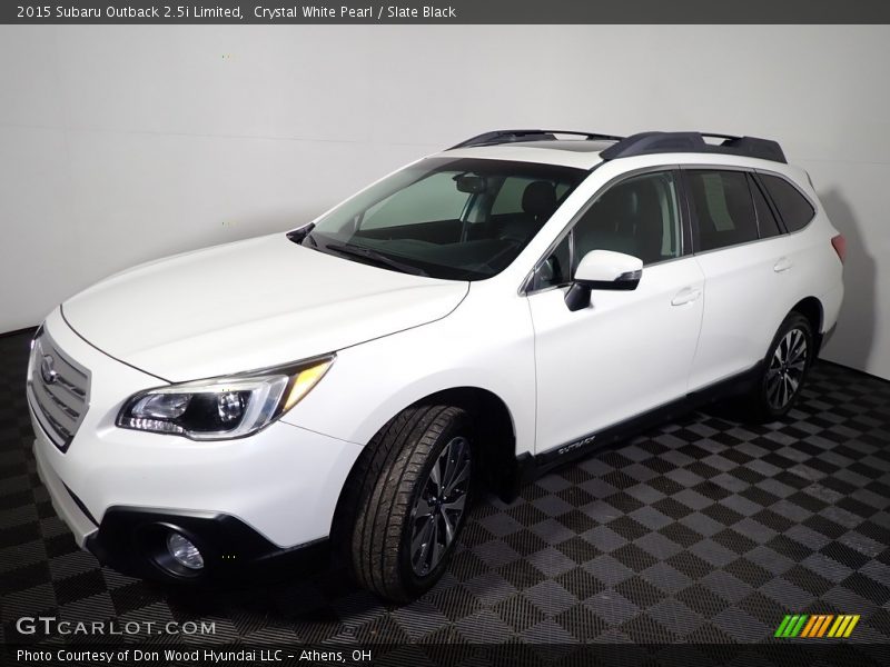 Crystal White Pearl / Slate Black 2015 Subaru Outback 2.5i Limited