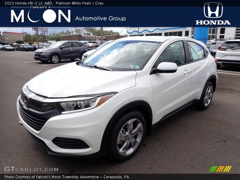 Platinum White Pearl / Gray 2020 Honda HR-V LX AWD
