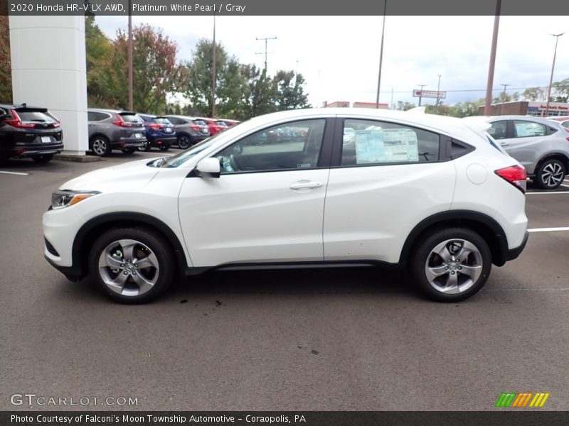 Platinum White Pearl / Gray 2020 Honda HR-V LX AWD