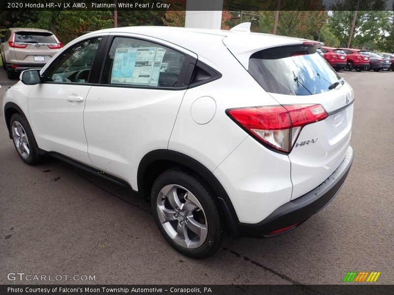 Platinum White Pearl / Gray 2020 Honda HR-V LX AWD