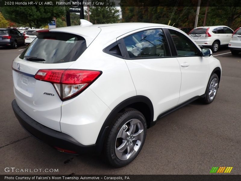 Platinum White Pearl / Gray 2020 Honda HR-V LX AWD
