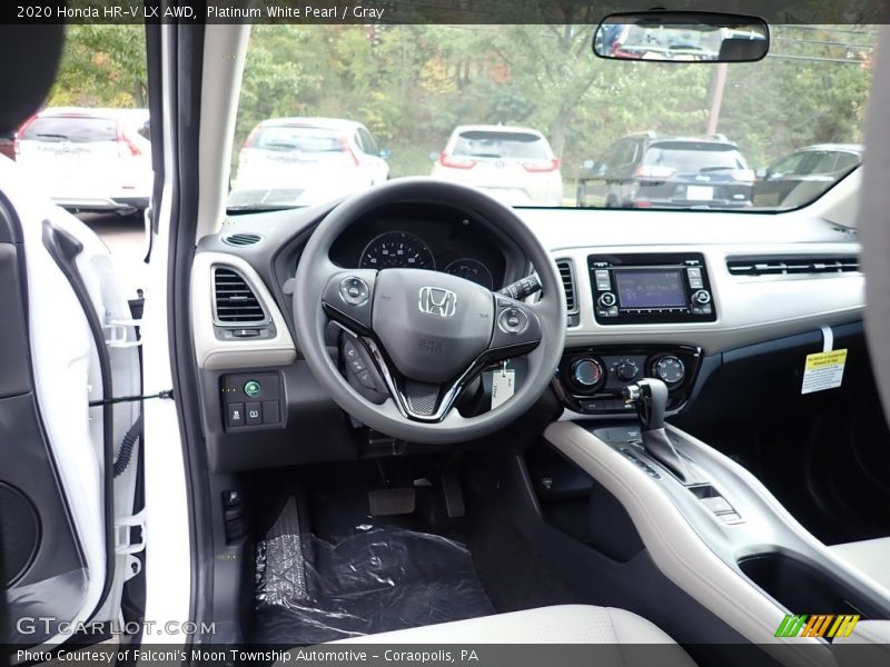 Platinum White Pearl / Gray 2020 Honda HR-V LX AWD