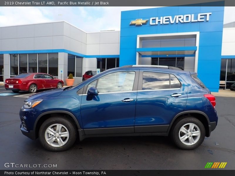 Pacific Blue Metallic / Jet Black 2019 Chevrolet Trax LT AWD