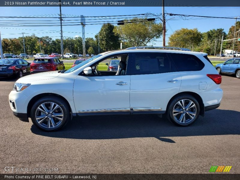 Pearl White Tricoat / Charcoal 2019 Nissan Pathfinder Platinum 4x4