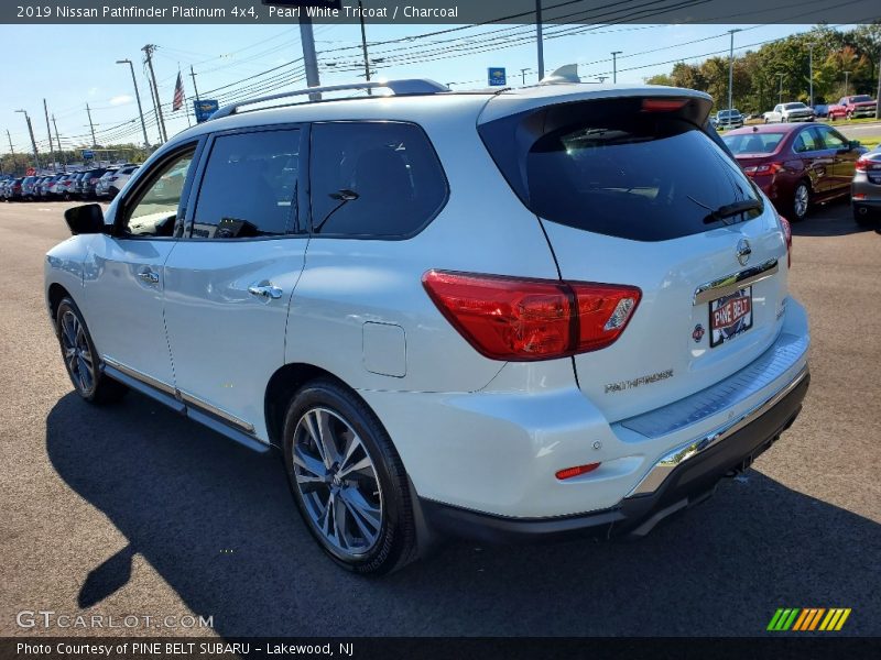 Pearl White Tricoat / Charcoal 2019 Nissan Pathfinder Platinum 4x4