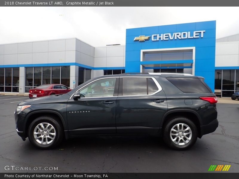 Graphite Metallic / Jet Black 2018 Chevrolet Traverse LT AWD