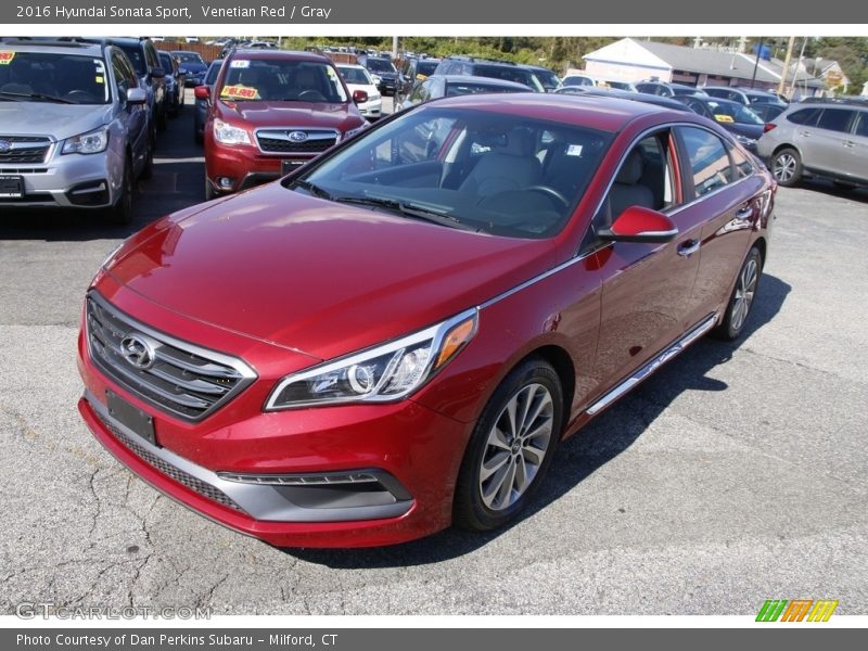 Venetian Red / Gray 2016 Hyundai Sonata Sport