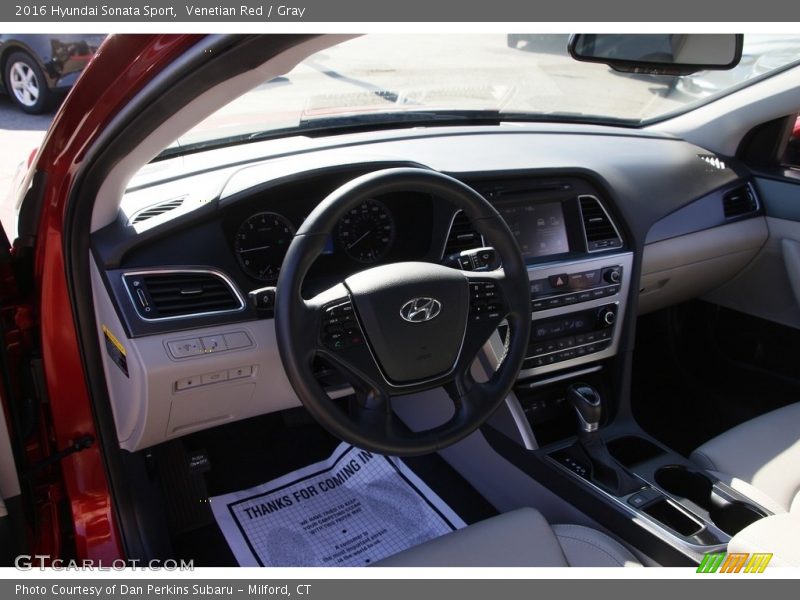 Venetian Red / Gray 2016 Hyundai Sonata Sport
