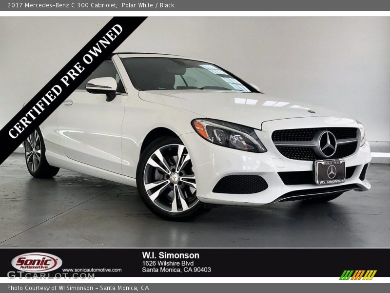 Polar White / Black 2017 Mercedes-Benz C 300 Cabriolet