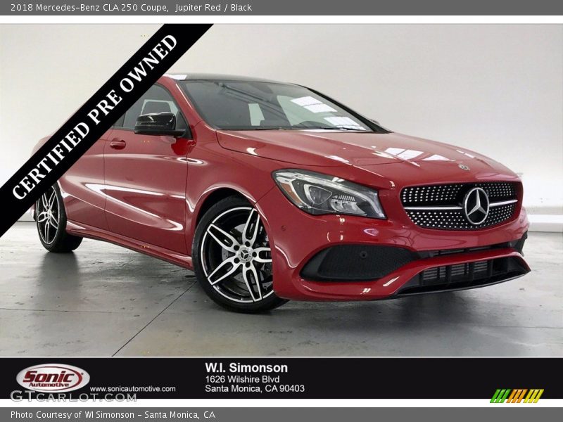 Jupiter Red / Black 2018 Mercedes-Benz CLA 250 Coupe