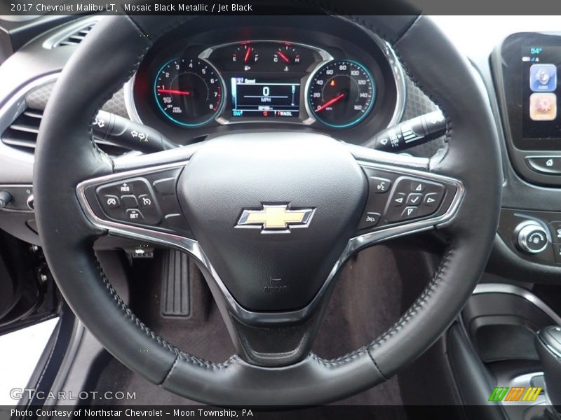 Mosaic Black Metallic / Jet Black 2017 Chevrolet Malibu LT
