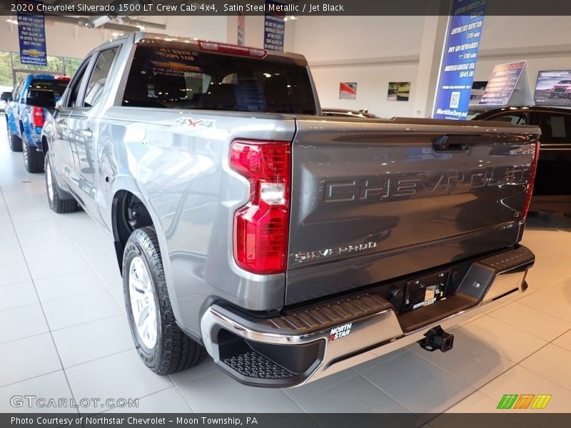 Satin Steel Metallic / Jet Black 2020 Chevrolet Silverado 1500 LT Crew Cab 4x4