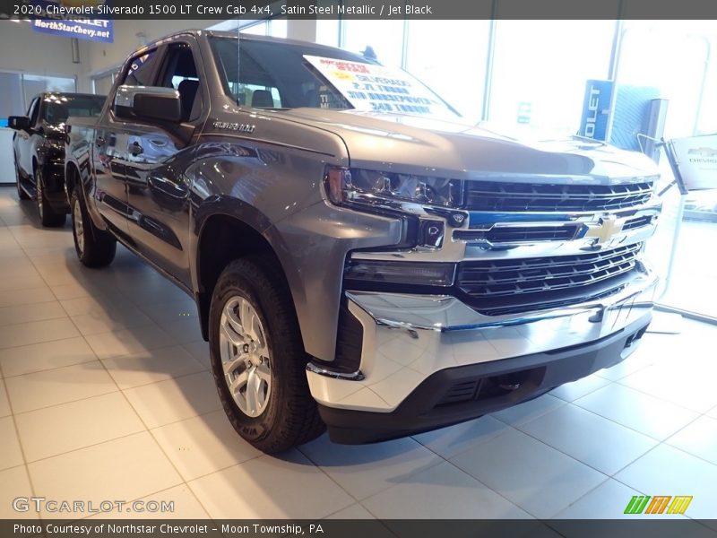 Satin Steel Metallic / Jet Black 2020 Chevrolet Silverado 1500 LT Crew Cab 4x4