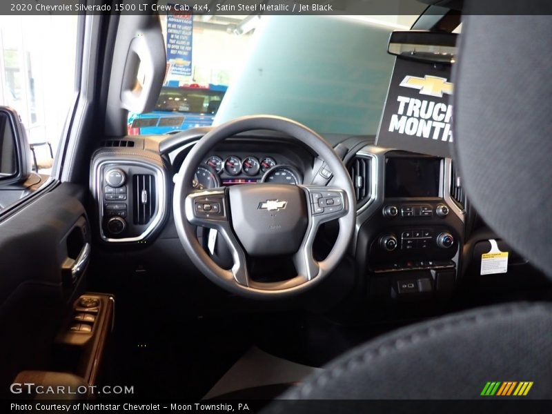 Satin Steel Metallic / Jet Black 2020 Chevrolet Silverado 1500 LT Crew Cab 4x4
