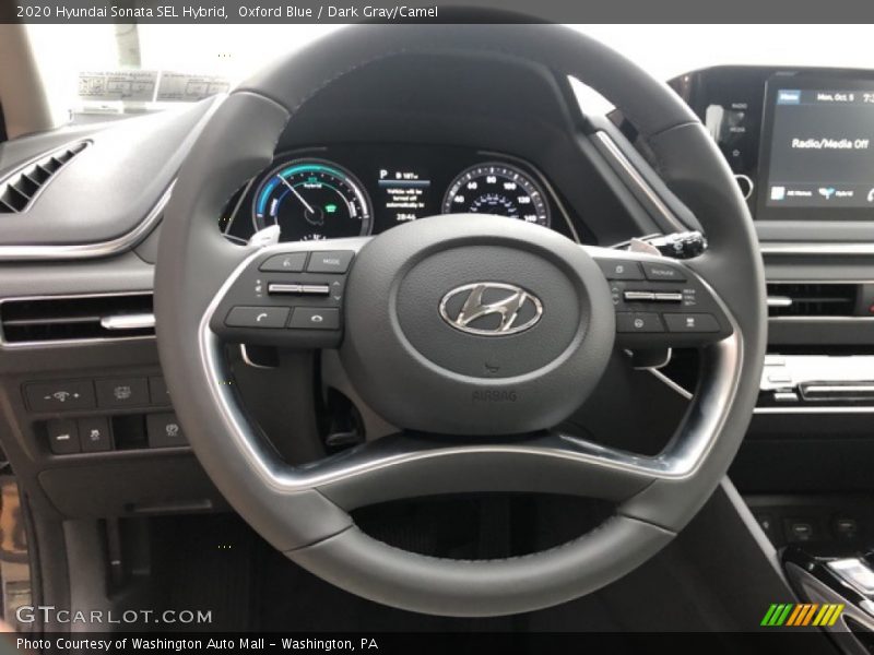 Oxford Blue / Dark Gray/Camel 2020 Hyundai Sonata SEL Hybrid