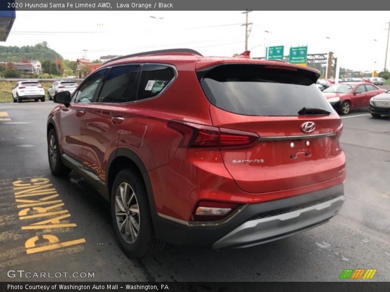 Lava Orange / Black 2020 Hyundai Santa Fe Limited AWD