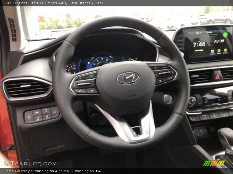 Lava Orange / Black 2020 Hyundai Santa Fe Limited AWD