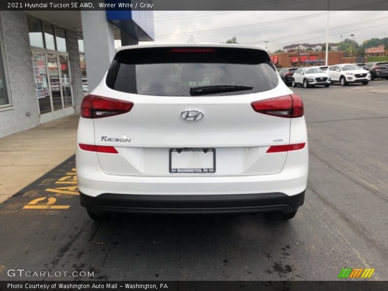 Winter White / Gray 2021 Hyundai Tucson SE AWD