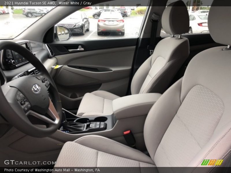 Winter White / Gray 2021 Hyundai Tucson SE AWD