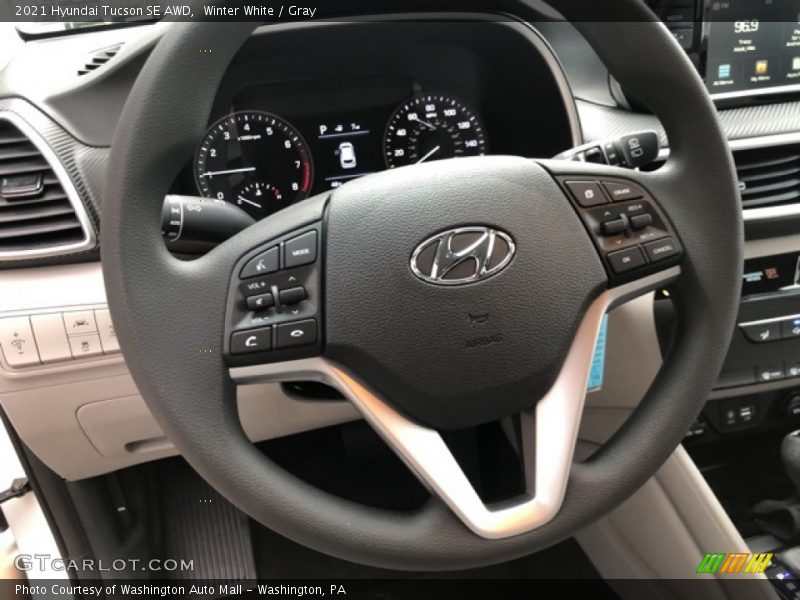 Winter White / Gray 2021 Hyundai Tucson SE AWD