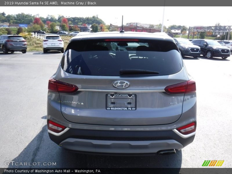 Machine Gray / Black 2019 Hyundai Santa Fe SE AWD