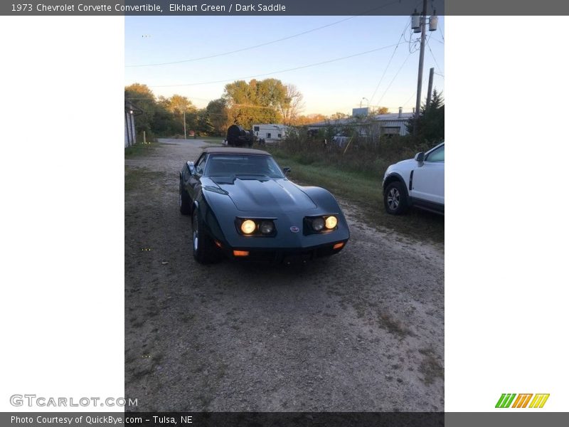 Elkhart Green / Dark Saddle 1973 Chevrolet Corvette Convertible