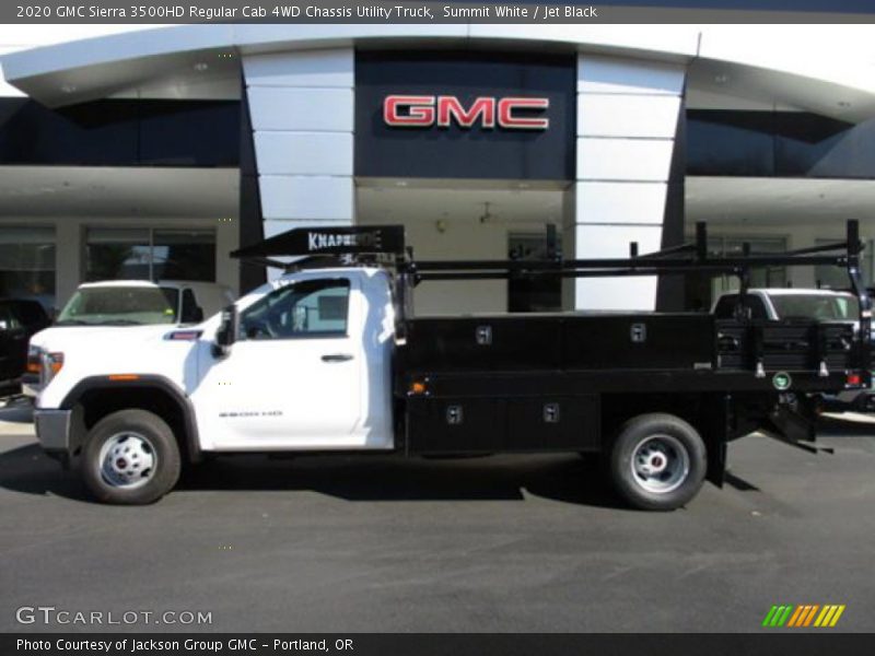 Summit White / Jet Black 2020 GMC Sierra 3500HD Regular Cab 4WD Chassis Utility Truck