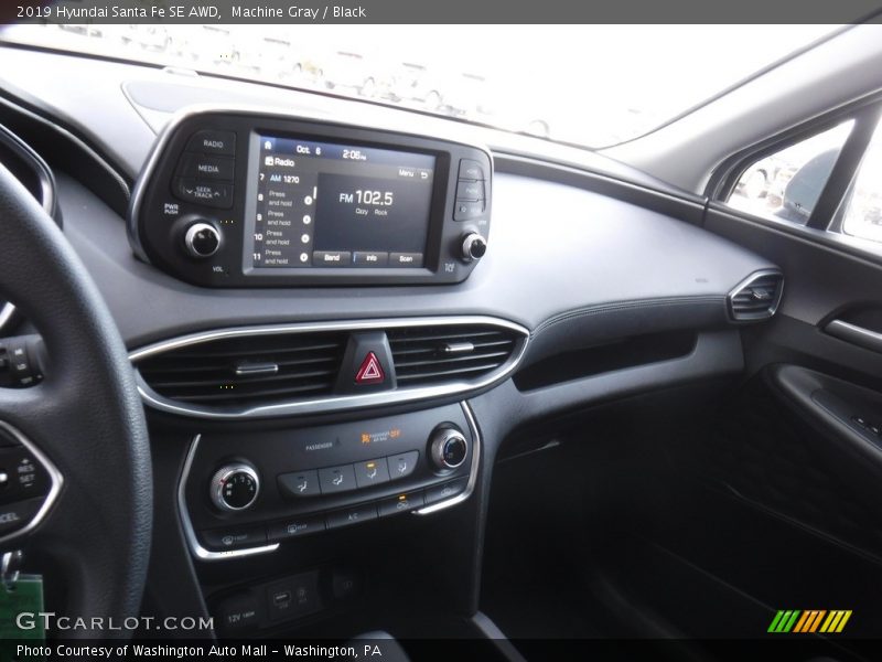 Machine Gray / Black 2019 Hyundai Santa Fe SE AWD