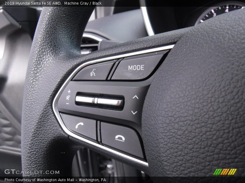 Machine Gray / Black 2019 Hyundai Santa Fe SE AWD