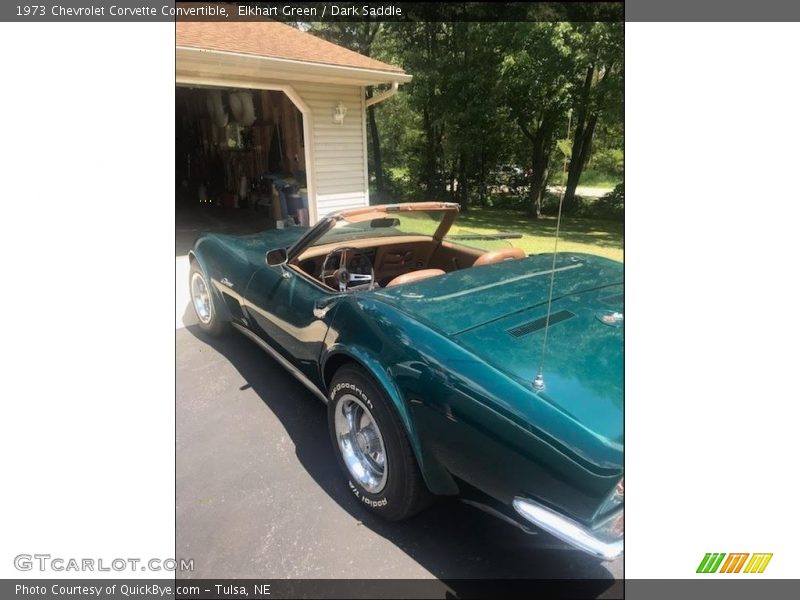 Elkhart Green / Dark Saddle 1973 Chevrolet Corvette Convertible
