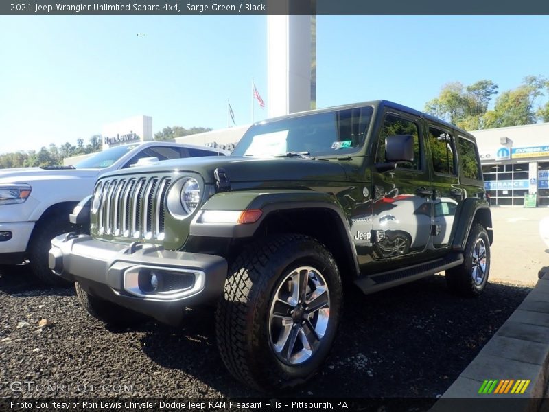 Sarge Green / Black 2021 Jeep Wrangler Unlimited Sahara 4x4