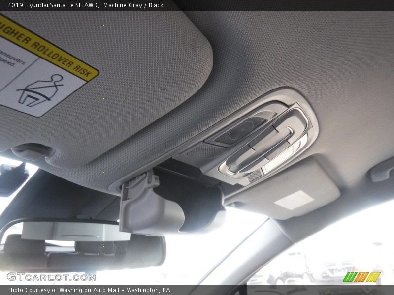 Machine Gray / Black 2019 Hyundai Santa Fe SE AWD