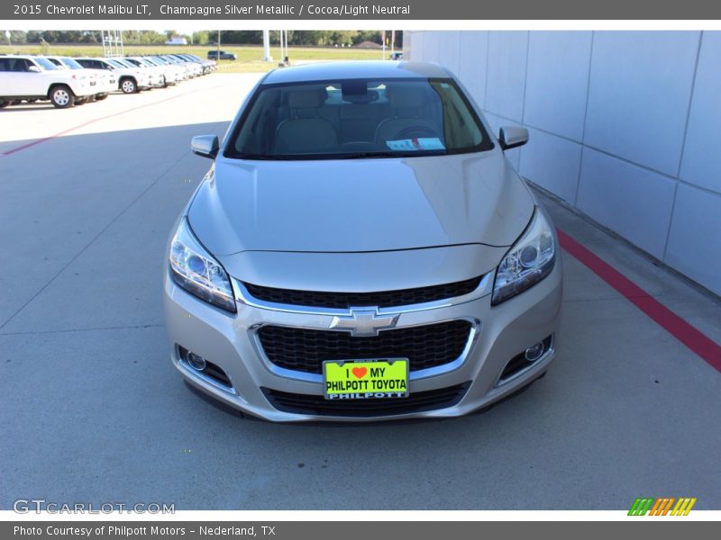 Champagne Silver Metallic / Cocoa/Light Neutral 2015 Chevrolet Malibu LT