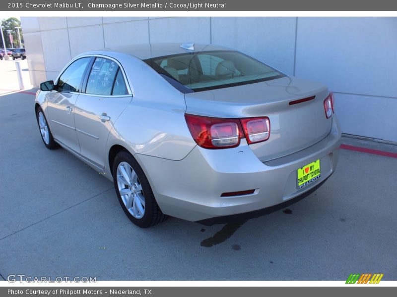 Champagne Silver Metallic / Cocoa/Light Neutral 2015 Chevrolet Malibu LT