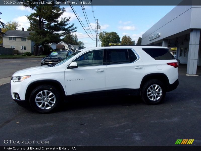 Summit White / Jet Black 2019 Chevrolet Traverse LT AWD