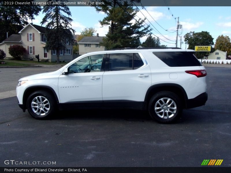 Summit White / Jet Black 2019 Chevrolet Traverse LT AWD