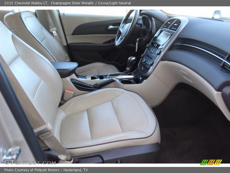 Champagne Silver Metallic / Cocoa/Light Neutral 2015 Chevrolet Malibu LT