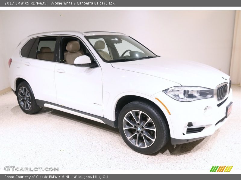 Alpine White / Canberra Beige/Black 2017 BMW X5 xDrive35i