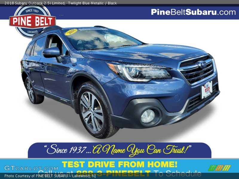 Twilight Blue Metallic / Black 2018 Subaru Outback 2.5i Limited