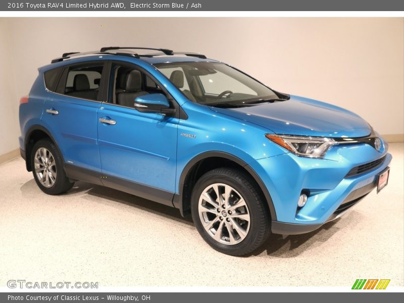Electric Storm Blue / Ash 2016 Toyota RAV4 Limited Hybrid AWD