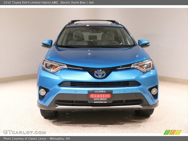 Electric Storm Blue / Ash 2016 Toyota RAV4 Limited Hybrid AWD