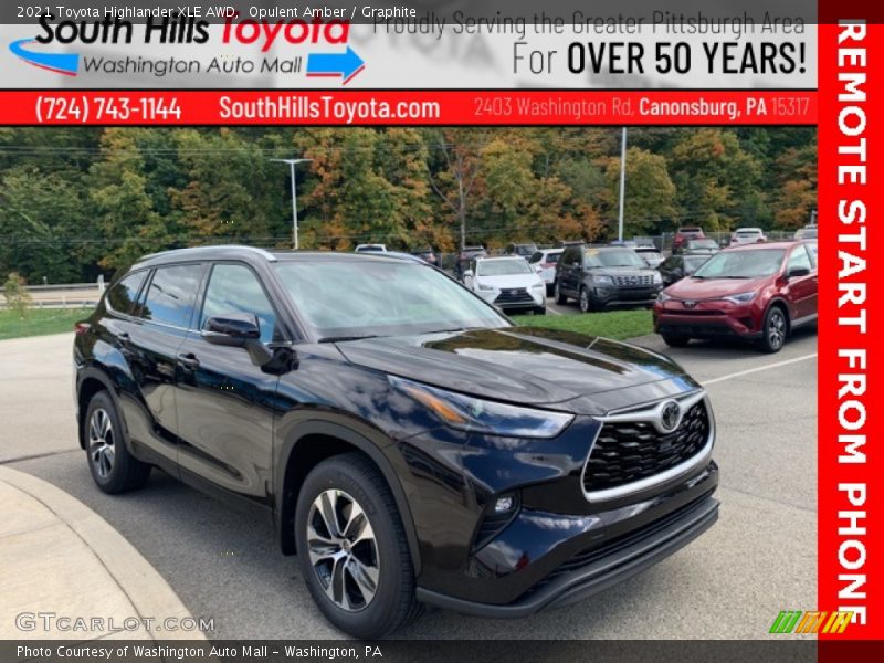 Opulent Amber / Graphite 2021 Toyota Highlander XLE AWD