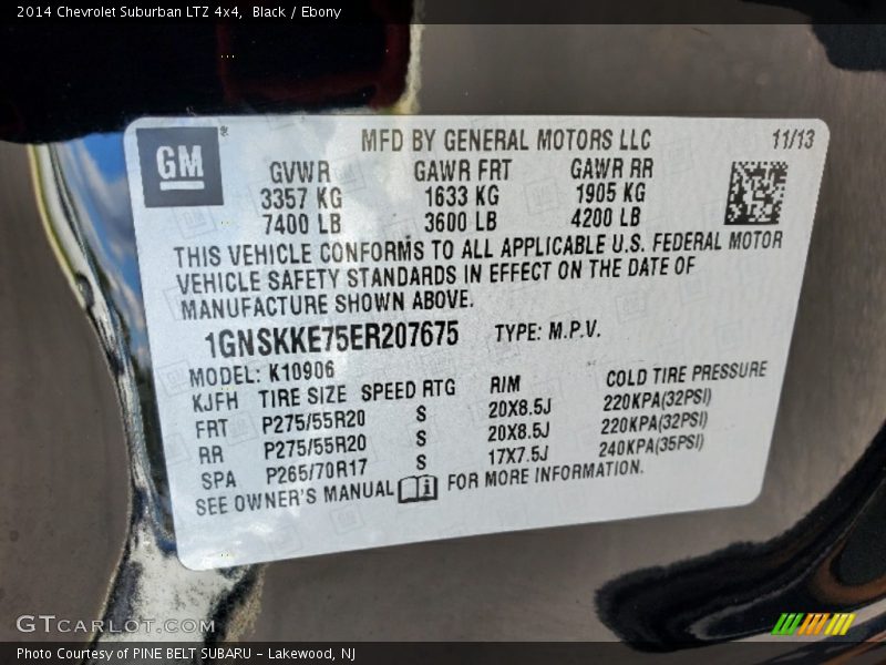 Black / Ebony 2014 Chevrolet Suburban LTZ 4x4